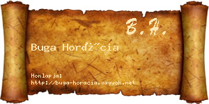 Buga Horácia névjegykártya